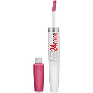 Maybelline Super Stay 24, 2-Step Liquid Lipstick Makeup, Long Lasting Highly Pigmented Color with Moisturizing Balm, Wear On Wildberry, Mauve Pink, 1 Count (0.08 Fl Oz (Pack of 1))