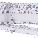 Disney Toy Story Buzz Lightyear Blue, Orange, Green and White Blast-Off Secure-Me Crib Liner