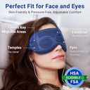 Hsa Store Eligible Items Fsa: Cold Compress for Migraines Headache Puffiness Dark Circles, Face Ice Pack for Sleep Puffy Eyes, Reusable Cooling Gel Eye Mask (Blue)