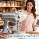 Flour Funnel Compatible with Kitchen Aid Mixer, Stand Mixer Attachment, Easy Pour Mess Free Attachment, Easy to Clean, Flour Funnel Accessories for Pouring Sugar, Flavoring, Eggs and Water