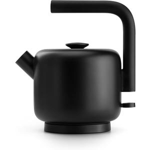 Fellow Electric Clyde Kettle - 1.5 Liter Capacity - Modern Twist On Stovetop Design, All-Purpose, Stainless Steel - Warm Water for Ramen, Oatmeal, Tea, Coffee & more - Large Capacity (Matte Black)