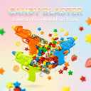 Candy Water Gun, 2-in-1 Water Squirt Blaster with Star Hard Candy Storage, 3 Counts
