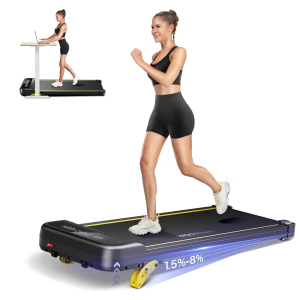 Walking Pad Treadmill, Under Desk Treadmill for Home, Portable Walking Pads with Incline Up to 8%, Compact Running Treadmills 300lbs Capacity, LED Display, Low Noise