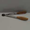 Boxiki Kitchen Wooden Tongs for Cooking - Nonstick Kitchen Salad Tongs for Serving Food, Grilling, Cooking, BBQ and Tossing Salad - Made of Natural Walnut Wood, Size 12-inch