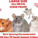 54" LARGE Wrought Iron 4-Level Chew-Proof Tight 1/2-inch Wire Spacing Ferret Squirrel Chinchilla Sugar Glider Rat Mice Rabbit Hamster Critter Home Cage Easy Clean Pull Out Tray Removable Rolling Stand