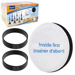 KEEPOW Vacuum Belt and Filter Compatible with Eureka Vacuum Cleaner Powerspeed NEU180 NEU182 NEU182A NEU182B NEU186 NEU188 NEU188A NEU190 NEU192 NEU202, Part E0205 & E0202, 3 Pack
