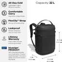 Hydro Flask Carryout Cooler Backpack - Insulated Portable Soft Cooler - 22 L Capacity in Mermaid Green