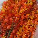 Lnoicy 20 Bundles Artificial Flowers for Outdoor,Faux Plants Decoration,Plastic Flowers for Indoor Garden/Wedding/Farmhouse (Fall Red)