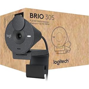 Logitech Brio 305 Full HD 1080P Webcam with Privacy Shutter, Mono Noise Reduction Mics, Works with Zoom, Microsoft Teams, Google Meet, Nintendo Switch 2’s New GameChat Mode, Auto Light Correction