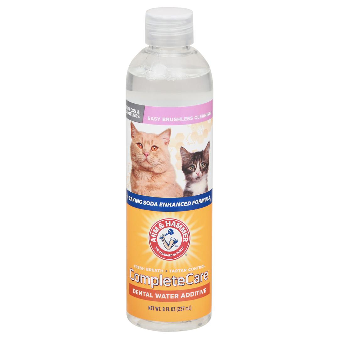Arm & Hammer Complete Care Fresh Dental Water Additive for Cats - Cat Dental Care for Bad Breath, Includes Cat Enzymatic Toothpaste Action, Cat Grooming Supplies, 8 Fl Oz (Packaging may Vary)