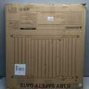 Mumeasy Baby Gate Extra Wide, 29.5"- 51.5" Pressure Mounted Dog Gate With Walk Through Door, Auto Close Pet Gate for Stairs,Doorways,House (White)