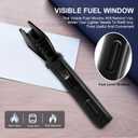 Camping Mini Torch Lighter EDC Windproof Small Lighters with Visual Window Refillable Gas Pocket Tactical Jet Flame for Hiking Survival Kitchen Grill Fireplace Home Candle BBQ, 5" (Without Butane)