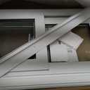 32"×18" Vinyl Basement Sliding Window,Removable Flange,White