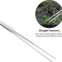 Ohtomber Aquascape Tools Aquarium Kit - 4PCS Terrarium Supplies Include Long Tweezers for Terrarium, Feeding Tongs, Aquarium Scissors, Algae Scraper for Fish Tank Cleaning Plant Trimming