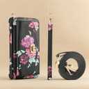 Crossbody Wallet Case for iPhone 17 Pro Max 6.9", Magnetic Detachable PU Leather Case with RFID Blocking Card Holder, Wristlet & Shoulder Strap, Flip Zipper Clutch Purse for Women - Black F