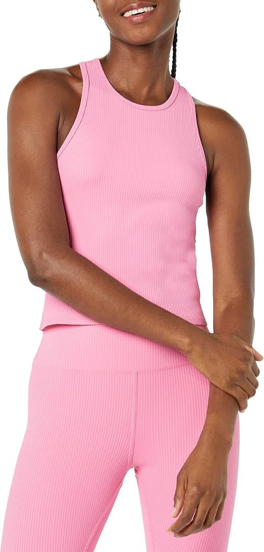 EleVen by Venus Williams Women's Stay Glossy Tank (Pink, L)