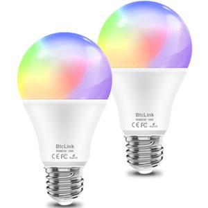 Smart Light Bulbs 150W Equivalent, 1600LM 16W Alexa Light Bulb, E26 A19 Bright Color Changing Bulbs for Room Decorations, 2.4 GHz WiFi LED Light Bulbs Compatible with Alexa, Google, 2 Packs