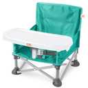 Pop 'N Sit Portable Booster, Indoor/Outdoor Use, Floor Seat with Feeding Tray, Teal, 6 Mos - 3 Yrs (1 Count (Pack of 1))