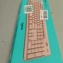 Logitech MK270 Wireless Keyboard and Mouse Combo for Windows, 2.4 GHz Wireless, Compact Mouse, 8 Multimedia and Shortcut Keys, 2-Year Battery Life, for PC, Laptop - Rose
