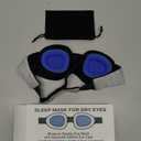 2026 Upgraded Sleep Mask for Dry Eyes  100% Blackout Adjustable Eye Mask & Moisture Goggles  Soft & Comfortable Reusable Sleeping Mask for Men & Women  Ideal for Travel  Black