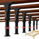 Pack of 6 Adjustable Bed Support Legs ,5.1''-8.3" Bed Frame Support Legs for Sofa/Cabinet/Couch/Dresser/Table, Furniture Feet Replacement For King Queen Bed Frame Slat Bed Frame Support Legs with Screws