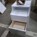 Small Nightstand, Narrow Nightstand, Solid Wood Night Stand, Narrow Side Table for Small Spaces, Couch, White Color 11.81 in Wide