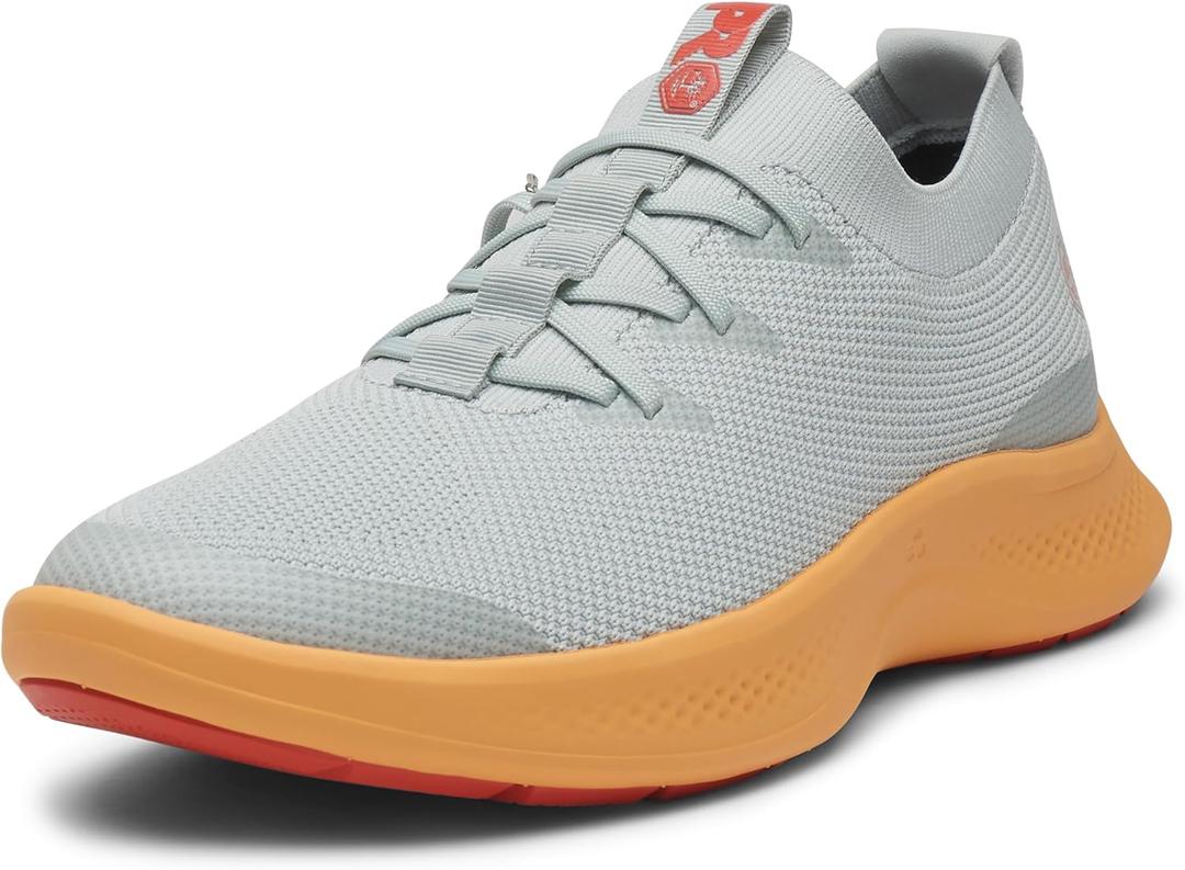 Timberland PRO Women's Solace Slip-On Soft Toe Healthcare Professional Shoe, Grey/ Orange, 8M