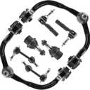 8PCS Front Upper Driver & Passenger Control Arms Suspension Fit for Ford Expedition 2004-2006, Fit for Lincoln Navigator 2004-2006, (Standard Suspension ONLY) (Front Suspension Kit 2WD/4WD (8-Piece Set))