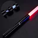 Lightsaber Fx Dueling Force 15 RGB Colors Type-C Metal Hilt Rechargeable 4 Modes Force Fx Dueling Light Saber Lightsaber Gifts for Boyfriend Girlfriend and Adults (Black)