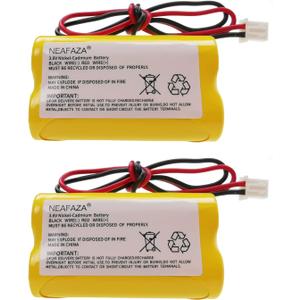 3.6V 900mAh AA Ni-Cd Exit Sign Emergency Light Battery Pack Replacement Compatible with Exitronix 10010037 Unitech 6200RP Dantona CUSTOM-318 OSA230 Lowes 253799 Unitech LEDR-1 (2 Pack)