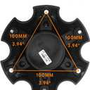 5.55in Wheel Center Caps for Ballistic Center Hubcaps, 4 Pack Glossy Black Center Cover Replacement, 6 lugs