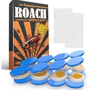 MKVBIF Roach Repellent Indoor, Pet Safe Cockroach Repellent, Cockroach Deterrent, Roach Control, Roaches Away, Get Rid of Cockroaches, Easy to Use, Ideal for Hidden Areas-16P