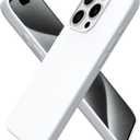 ORNARTO Compatible with iPhone 15 Pro Case 6.1", Liquid Silicone 3 Layers Full Covered Soft Gel Rubber Cover, Shockproof Protective Slim Phone Case with Anti-Scratch Microfiber Lining-White