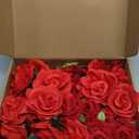 Waydress 30 Packs 2.8 Inch 4 Inch Flower Hair Clip Rose Hair Accessories Floral Hairpin Brooch Flowers Pin Brooch for Bridal Headpiece Accessories Wedding(Red)