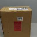 mDesign Metal Freestanding Slim Toilet Bowl Brush and Holder + Rectangle Narrow 5 Liter / 1.3 Gallon Step Pedal Trash Can Wastebasket for Bathroom - Small, Compact Design - Set of 2 - Soft Brass