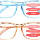 SIGVAN Progressive Multifocal Computer Glasses Women Men Blue Light Blocking Reading Glasses Spring Hinge Readers (2 Mix-2)