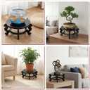 10 Inch Wooden Plant Stand Indoor Chinese Fishbowl Planter Display Stand Wooden Planter Stands Asian Vase Pot Stands for Indoor Vase Flower Pot Fishbowl Oriental Style (10 Inch)