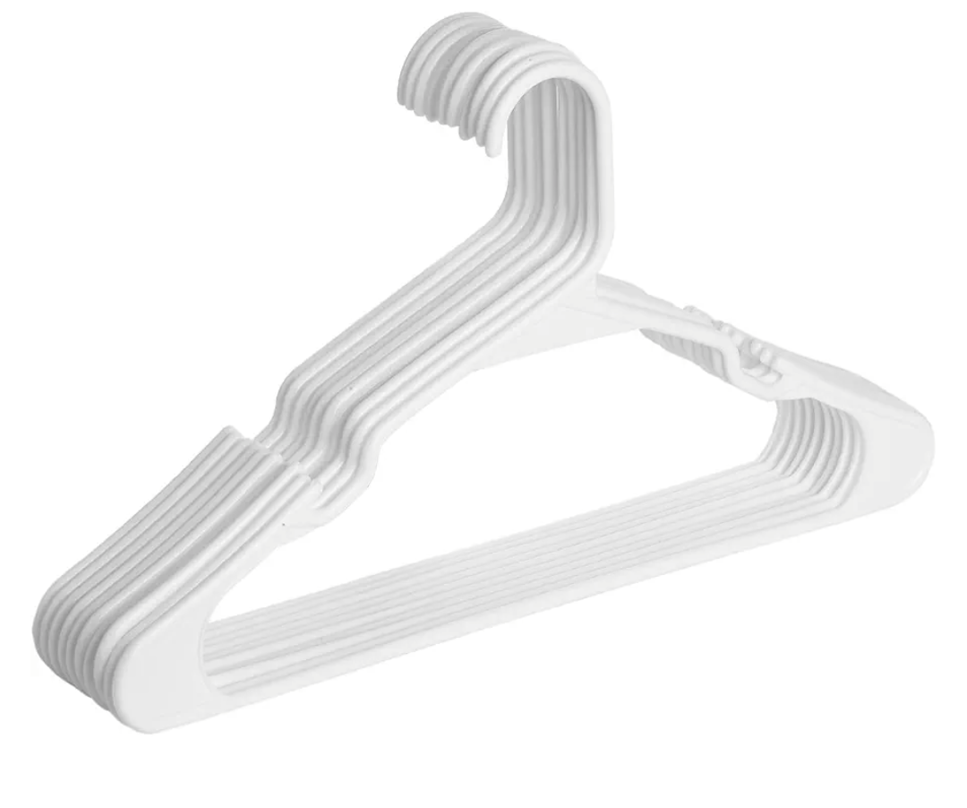 Mr. Pen 10 Pack White Plastic Clothes Hangers - Shirt Hangers for Closet