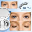 LASHVIEW Magnetic Eyelashes with Applicator Upgrade Soft Magnetic Eyelashes Natural Look Reusable No Glue or Eyeliner Needed Easy to Wear and Remove (RC24)