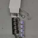 4 Pcs Light Sound Keyboard Adult Fidget Toy Clicker Toy 4-in-1 Keyboard Fidget Keychain Cube Mechanical Key Button Clicker Stress Relief Gift for Office School Home (Clear Colors)