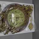 Aero Snail Large Wall Clock with Pendulum, Real Wood Retro Style, Battery Operated, Vintage Royal Decor for Home Living Bedroom