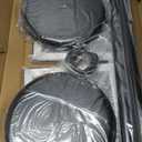 6 Pack Sign Holder Stand - 8.5 11 inch Standing Display Sign Stand, Adjustable Poster Sign Holder Heavy Duty Pedestal Floor Sign Stand, Snap Open Frame for Vertical & Horizontal View, Black