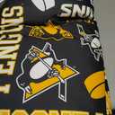 FOCO Pittsburgh Penguins NHL Team Color Bed in a Bag Comforter Bedding 5 Piece Set - Full