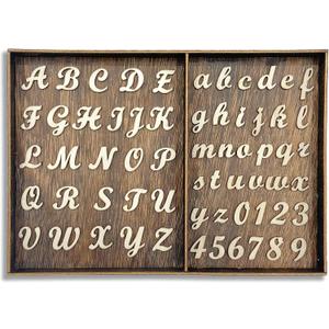 552 Pieces 0.75 Inch Mini Unfinished Wooden Letters Uppercase & Lowercase Unpainted Wooden Numbers Blank Wood Letters Storage for Scrapbooking Crafts