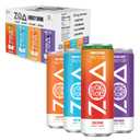 ZOA Zero Sugar Energy Drinks, Variety Pack - Sugar Free with Electrolytes, Healthy Vitamin C, Amino Acids, Essential B-Vitamins, and Caffeine from Green Tea (MS, TP, FG, WO)- 12 Fl Oz (12-Pack) (EXP 09/07/26)
