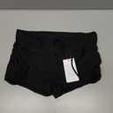 Micosuza Womens Swim Bottoms Black Brief Boy Shorts with Adjustable Ties Black Small