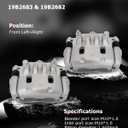 cciyu Front Left & Right Disc Brake Calipers w/Bracket 19B2683 19B2682