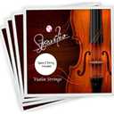 Top Race 4/4 & 3/4 Violin Strings Replacement - Bronze Violin Strings Full Set - Violin String w/Ball Ends - Long-Lasting Silver-Wound Steel Strings - Warm Tone, Flexible - For All Levels
