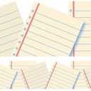 Eureka 846363 S'Cool Era Notebook Paper Extra Wide Decorative Classroom and Bulletin Board Trim for Teachers, 3.25" Wide with 37 Feet Total, Multicolor, 12 Strips