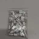 100pcs 1/8 Inch Aluminum Crimping Loop Sleeve for Wire Rope and Cable, Double Hole Type